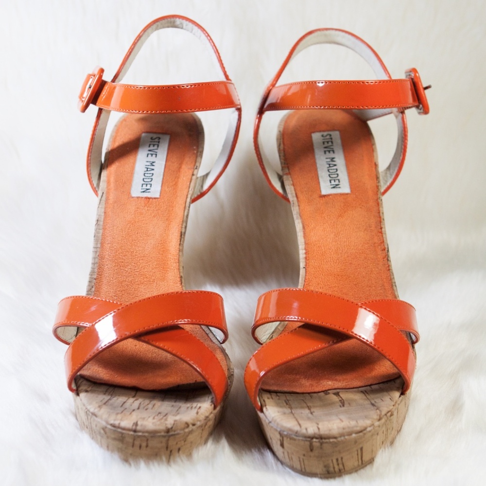 🎉HP🎉 Steve Madden Roxann Cork Platform Heels - Picture 5 of 8